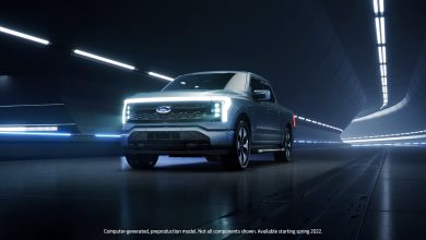 2022 Ford F-150 Lightning electric truck is wider than the remaining space