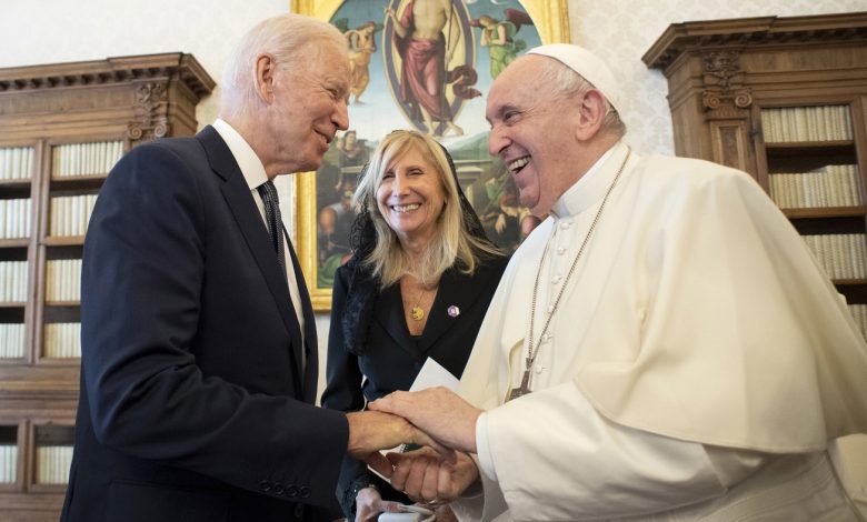Biden's Communion and climate action divide pope and U.S. Catholic bishops : NPR