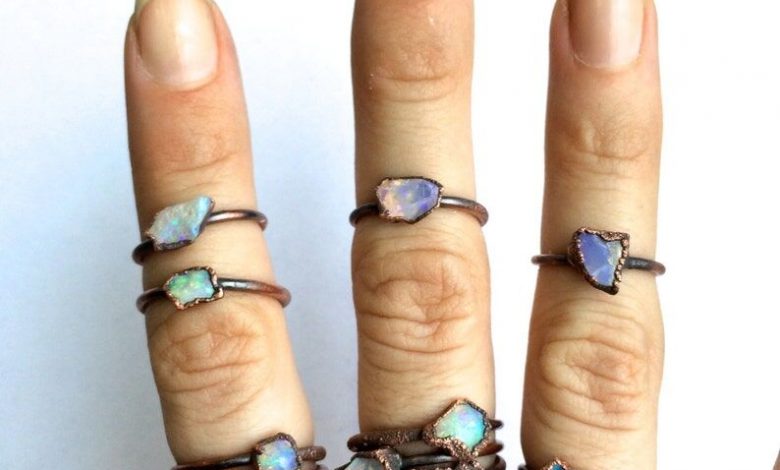 Recycled Opal Rings