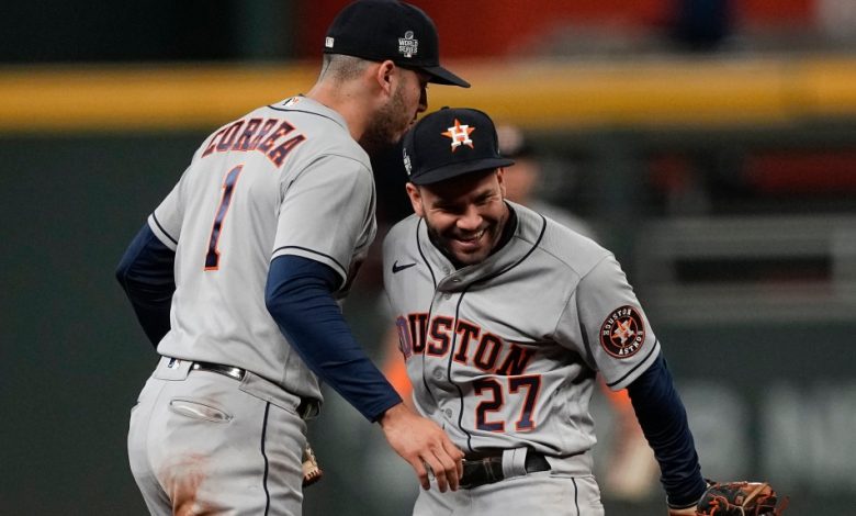 Astros rally past Braves 9-5, cut World Series deficit to 3-2