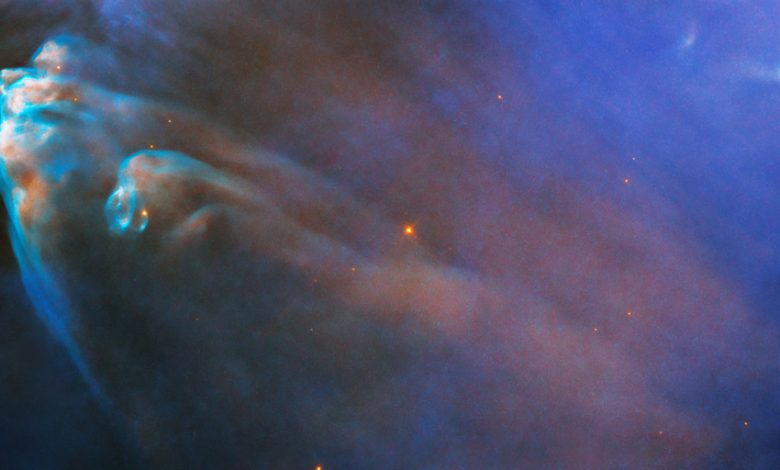 Hubble Witnessing Shock Waves of Colliding Gases in the Running Man Nebula - Rise for It?