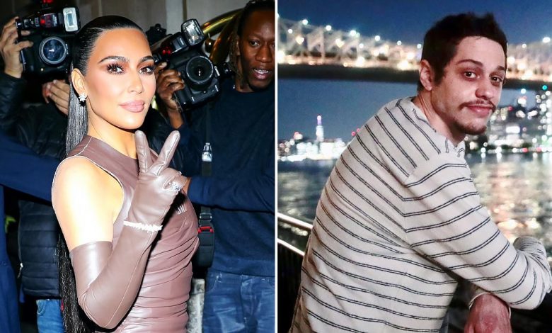 Kim Kardashian Slips Into Leather, Pete Davidson Nowhere In Sight