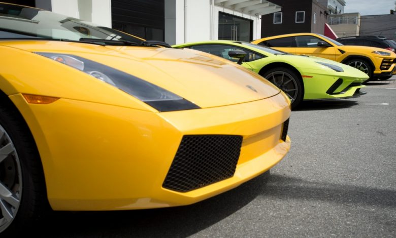 A Lamborghini luxury sports car is pictured in Vancouver, Thursday, May 16, 2019. THE CANADIAN PRESS/Jonathan Hayward