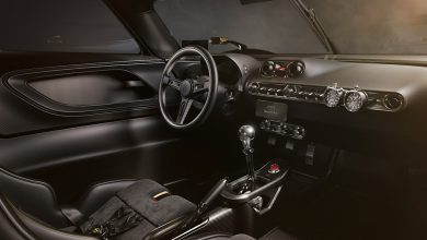 Lotus-based Radford Type 62-2 shows its retro-styled interior