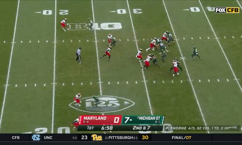 Payton Thorne launches a 29-yard dot to Jayden Reed, extends Michigan State