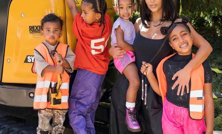Kim Kardashian Shares New Pics of All 4 Kids, Including a Britney Tee