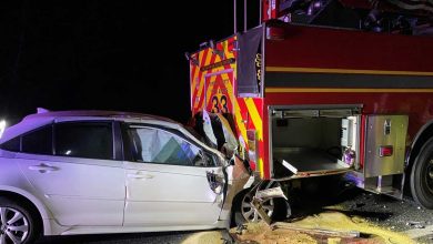 Car collides with Sumter County firetruck, killing driver, troopers say