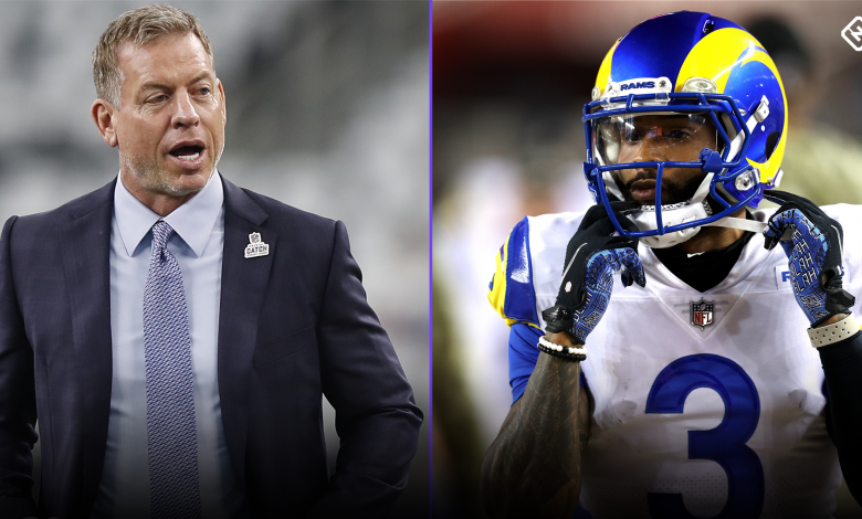 Troy Aikman ridiculously firing on Matthew Stafford, Odell Beckham Jr.  after the debut of WR's Rams