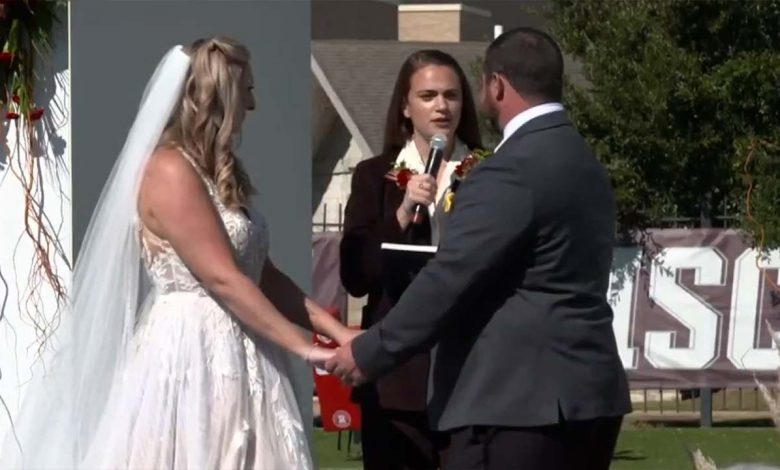 Part 2: Charlotte Wilder officiates a wedding for Texas A&M superfans I The Ultimate College Football Road Trip