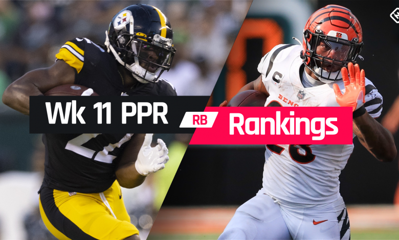 RB PPR Fantasy Leaderboard Week 11: Who starts, in what position to run back in fantasy football