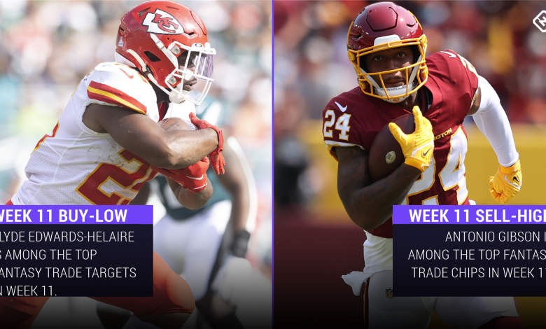 Buy-Low, Sell-High Football Fantasy Stock Watch: Clyde Edwards-Helaire, Antonio Gibson among top trade contenders heading into Week 11