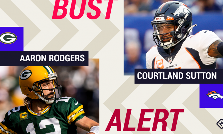 Week 12 Bust Illusion: Aaron Rodgers, Courtland Sutton are big names in tough matches