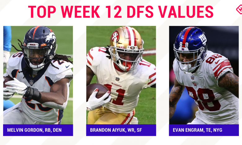 NFL DFS Picks Week 12: Best sleepers, value players for DraftKings, FanDuel daily fantasy football lineups