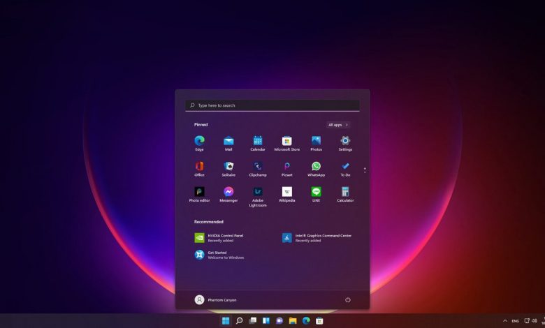 Windows 11 desktop with Start Menu open