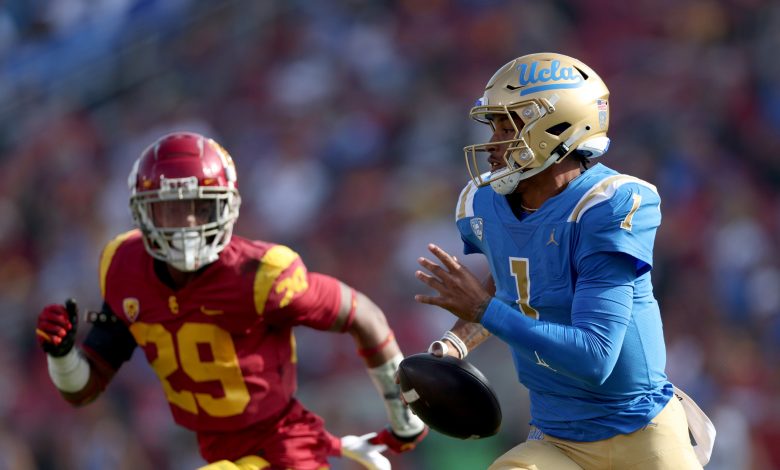 UCLA QB Dorian Thompson-Robinson signs autograph mid-game after facing USC