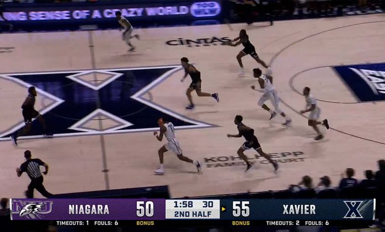 Paul Scruggs scores 17 points, Xavier holds off a late push from Niagara to win 63-60