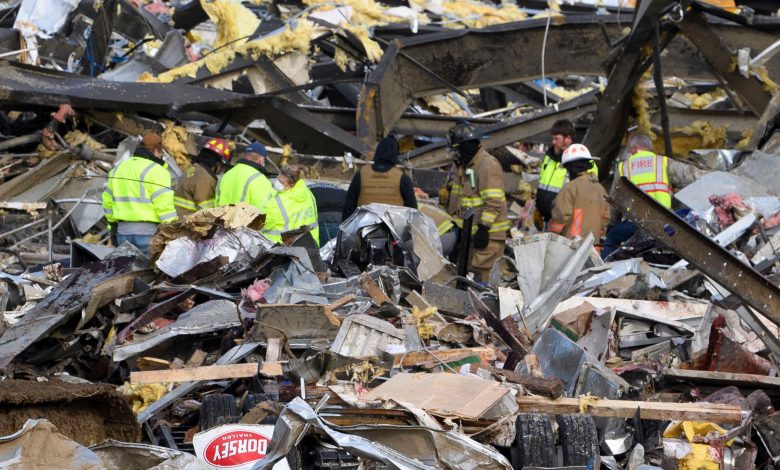 More than 100 people are still missing after the Kentucky tornado;  death toll is 74