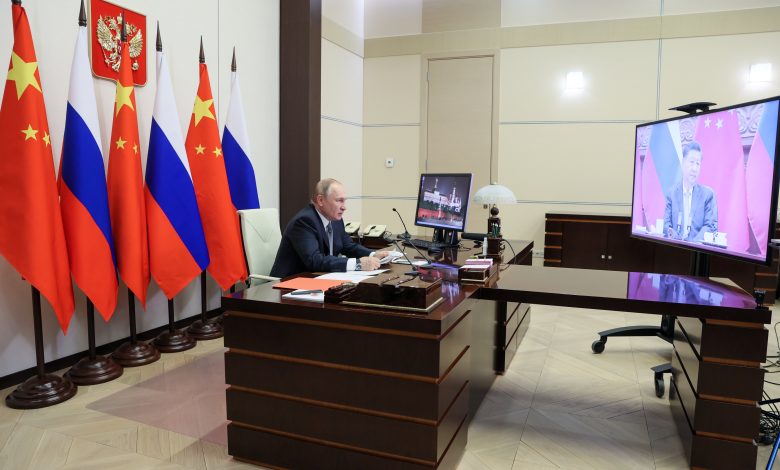 China Xi and Putin talk about geopolitics in video call