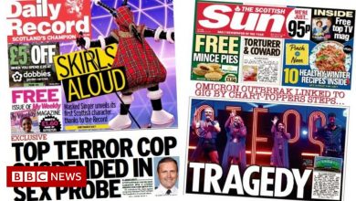 Scotland's Papers: Top Police Suspend and Steps gig Covid . cases