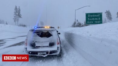 US snowstorm: California and other western states battered