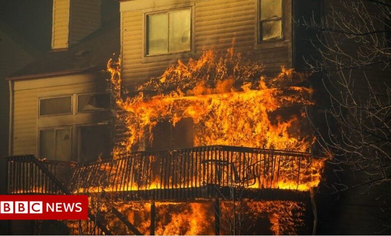 Colorado wildfire: Thousands have to evacuate as buildings burn