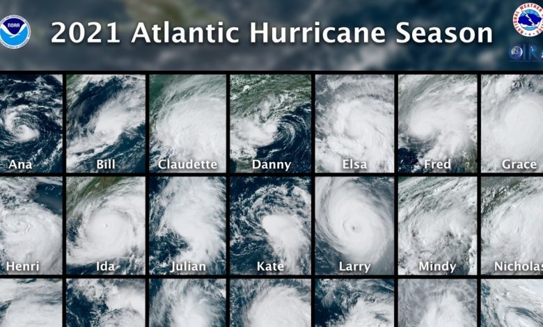 The 2021 Atlantic hurricane season is the third most active ever, with 21 named storms: NPR