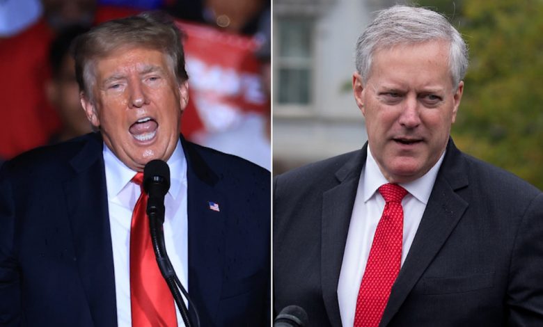 Trump says Mark Meadows' Covid claims are 'fake news'.  A few hours later, Meadows agreed
