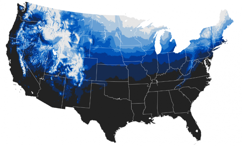 How has your odds of a white Christmas changed?