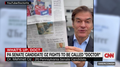 Senate Candidate Oz Struggles To Be Called 'The Doctor'
