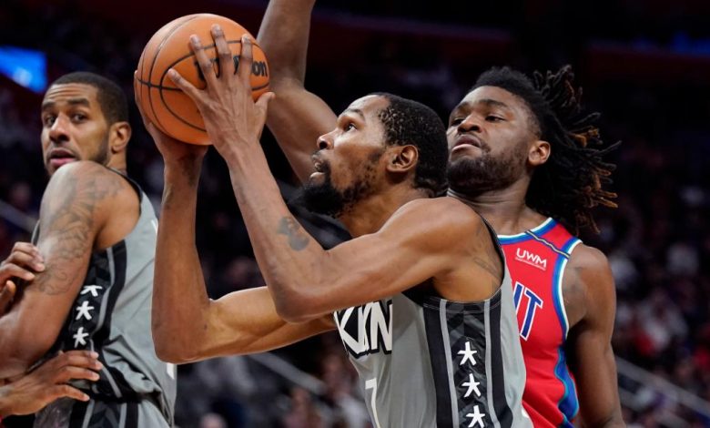 Kevin Durant beats NBA-high 51st in Brooklyn Nets win over Detroit Pistons