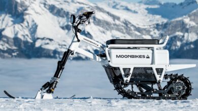 Moonbike looks like a really cool snow electric bike