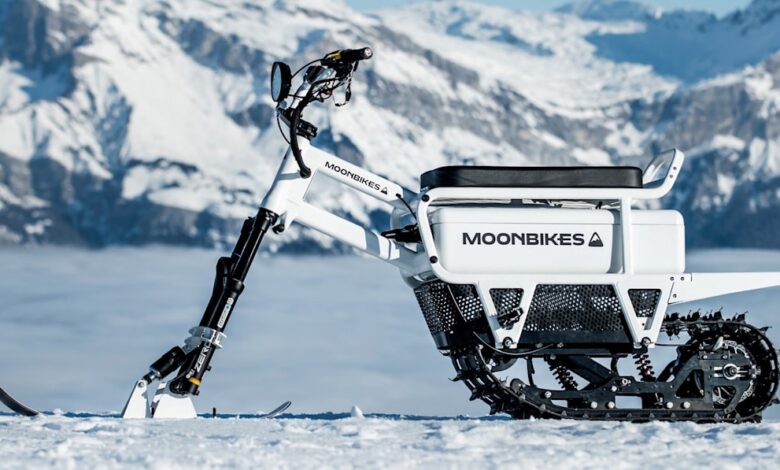 Moonbike looks like a really cool snow electric bike