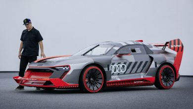 The Audi S1 ​​Hoonitron is an electric race car inspired by the Quattro