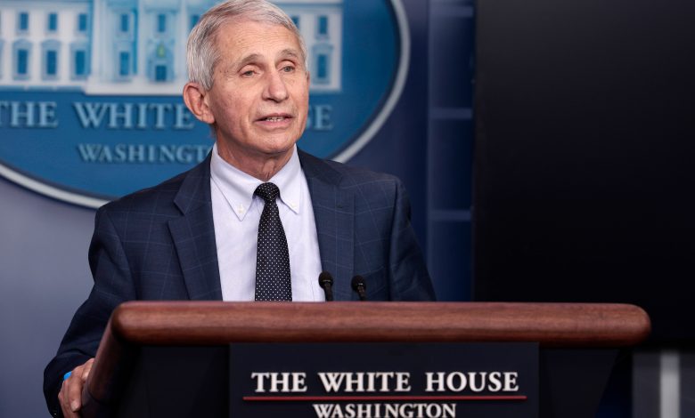 Dr. Anthony Fauci speaks during a briefing at the White House in Washington, DC, on December 1.