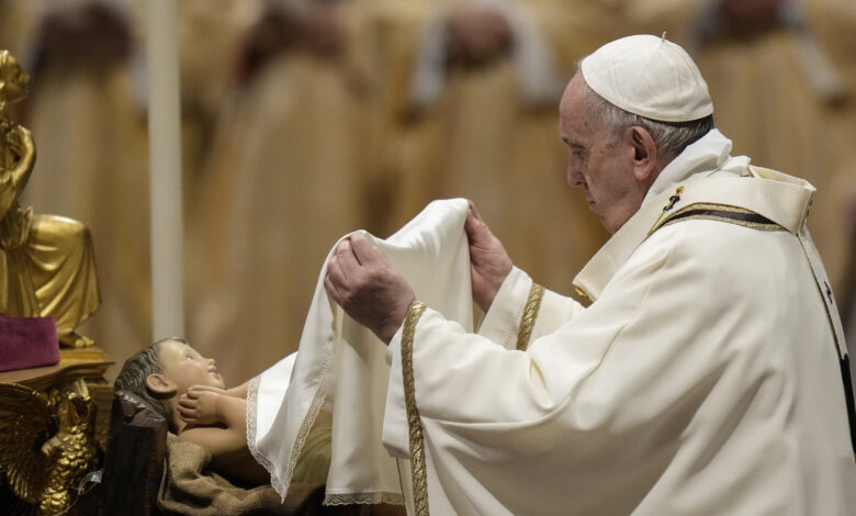 Pope Francis celebrates Christmas Eve Mass as Italy sets pandemic record: NPR
