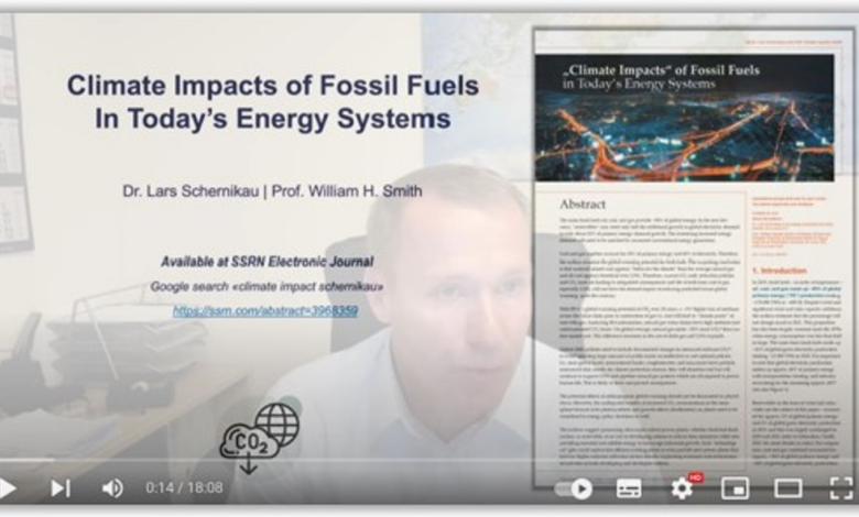 “The Climate Impact of Fossil Fuels in Today's Energy Systems” by Dr. L. Schernikau and Professor WH Smith - Interested in that?