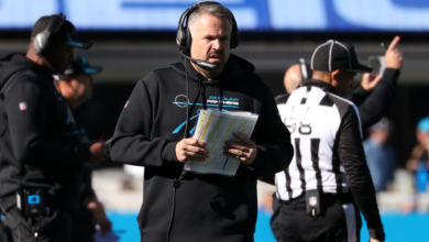 Panthers' Matt Rhule calls Cam Newton for fourth pass in Bills loss: 'Don't throw it away'