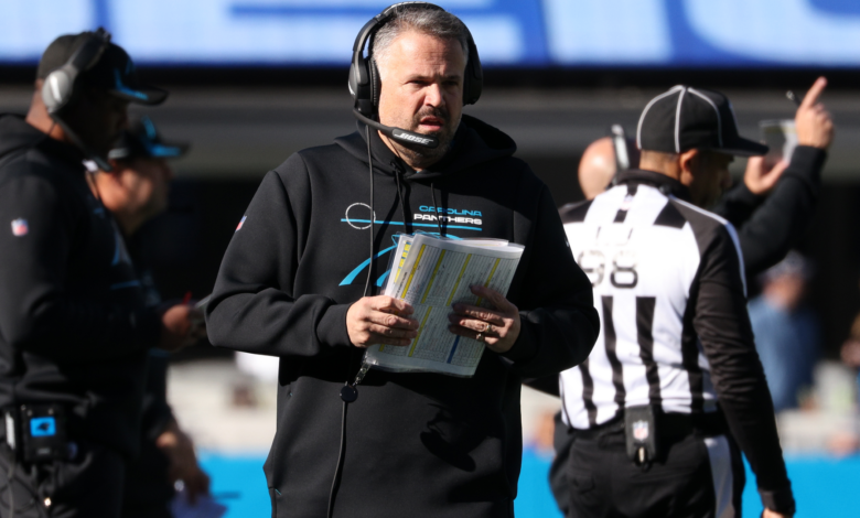 Panthers' Matt Rhule calls Cam Newton for fourth pass in Bills loss: 'Don't throw it away'