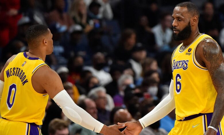 Lakers' LeBron James and Russell Westbrook join the elite list by scoring triples in the same game