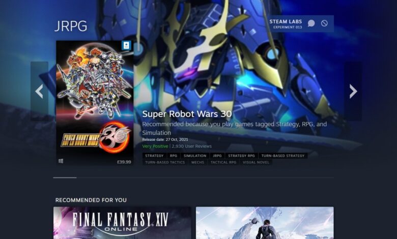 Steam's latest test makes category pages so much better