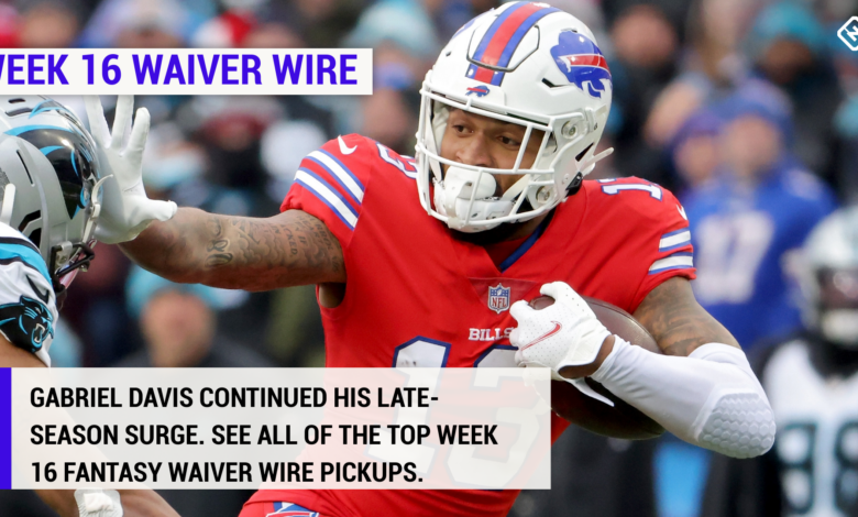 Best fantasy football waiver wire pickups for Week 16