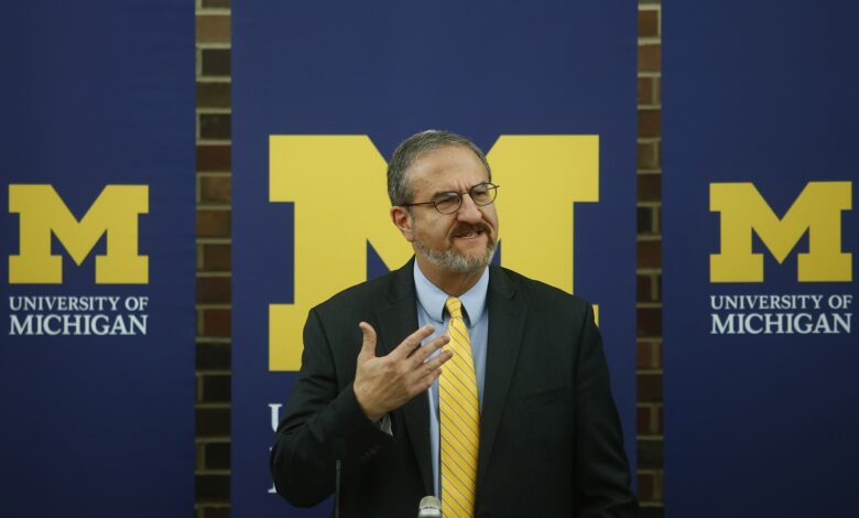University of Michigan sacks president after allegedly having an affair with a university employee