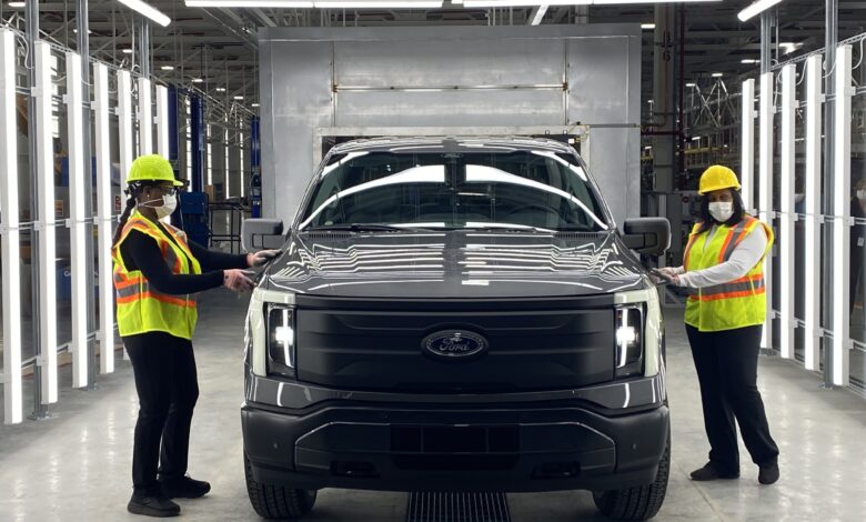 Ford plans to nearly double production of its new all-electric F-150 Lightning pickup truck