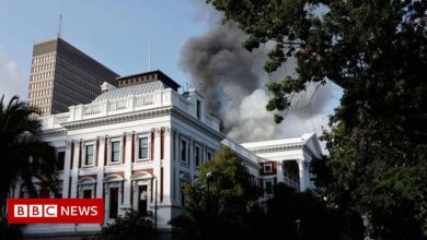 Cape Town: Huge flames tore through South Africa's parliament building