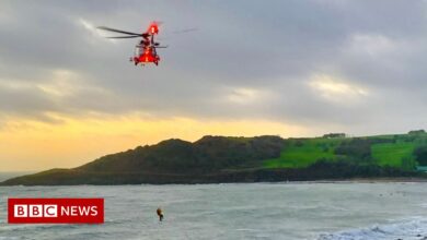 Child and woman rescued from Mumbles Rock by helicopter
