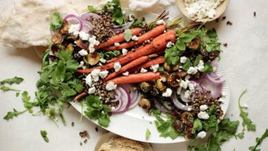 This black lentil salad will keep you full until dinner