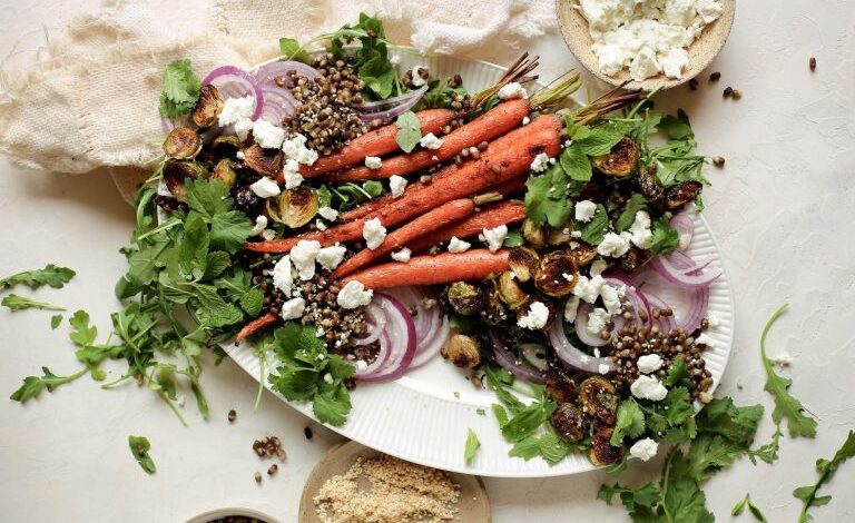 This black lentil salad will keep you full until dinner