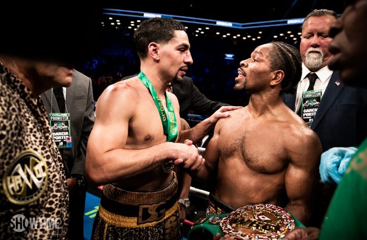 Shawn Porter sees Danny Garcia as a real threat with 154 pounds, choosing him to beat Tony Harrison