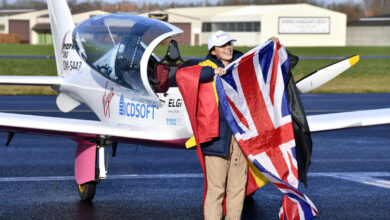 A British-Belgian pilot becomes the youngest woman to fly solo around the world: NPR