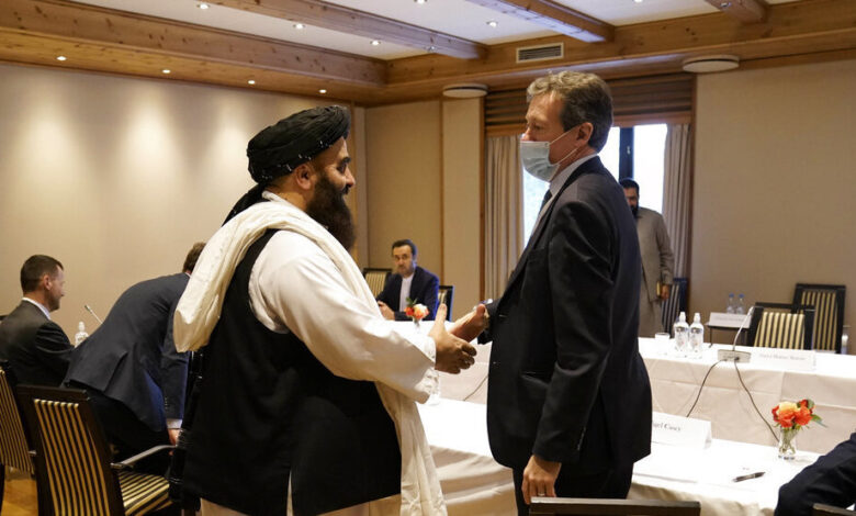 The Taliban have begun their first formal talks in Europe since the takeover: NPR